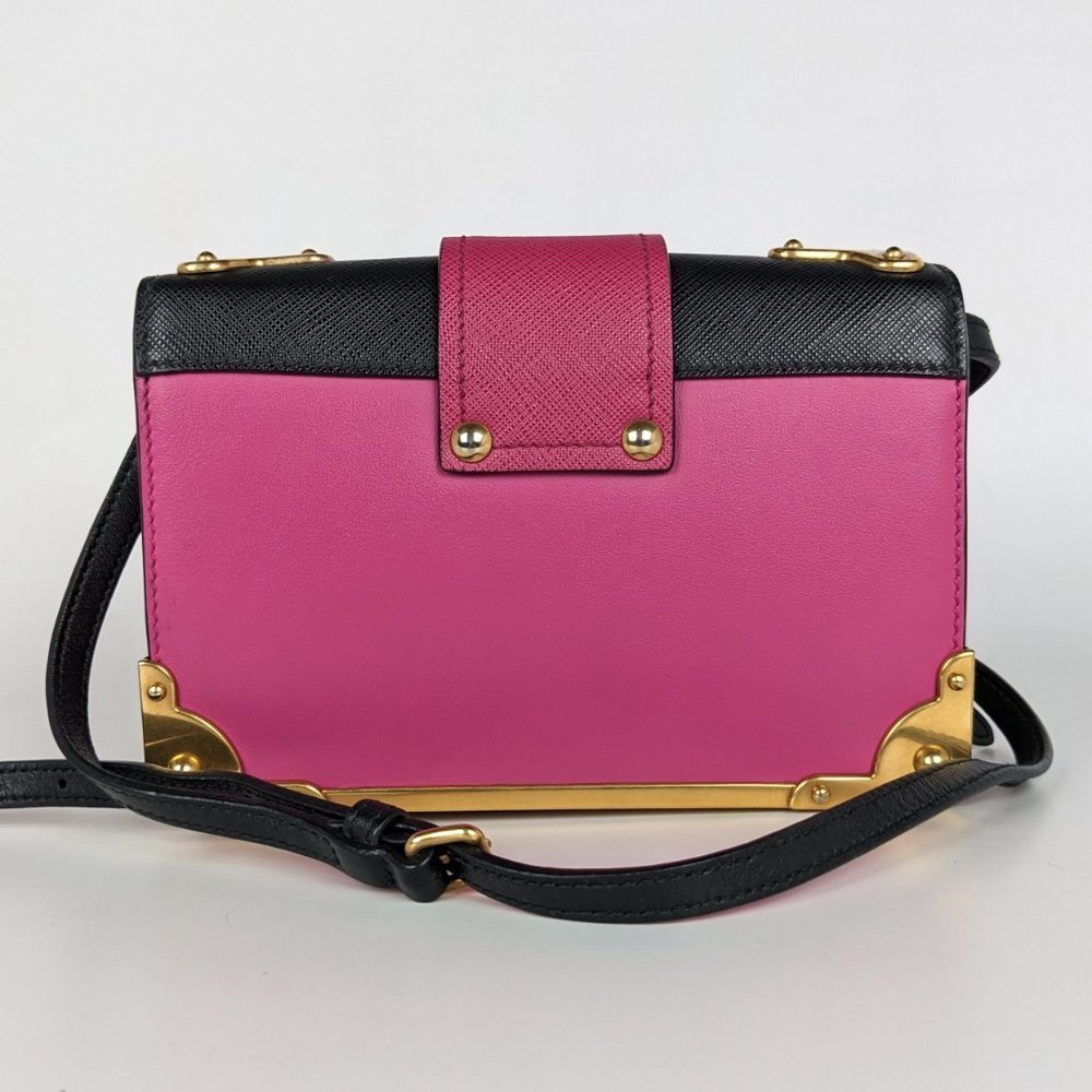 Prada Dark Pink Leather Astrology Small Cahier Crossbody Bag - Picture 2 of 10